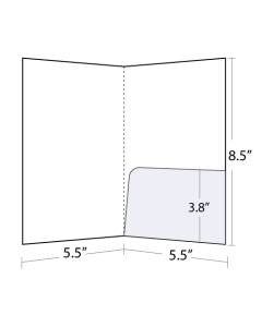 5.5x8.5 Pocket Folder with 3.8 inch curved pocket