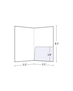 5.5x8.5 Pocket Folder with 3.8 inch curved pocket