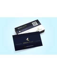 Luxury Business Cards Matte - Soft Touch Lamination + Foil / Raised Spot UV