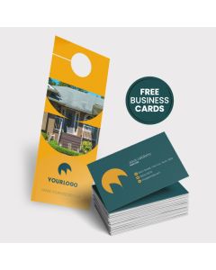 Door hanger + Business cards (Local reach booster Bundle)