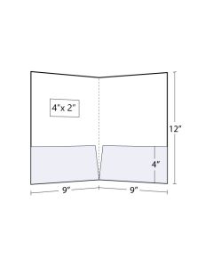9x12 pocket folder with front window
