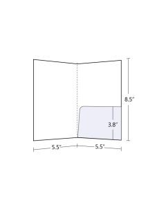 5.5x8.5 Pocket Folder with 3.8 inch curved pocket
