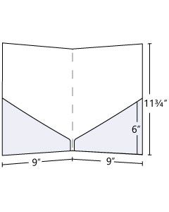 9x11.75 Round Corners Pocket Folder With Diagonal Pockets