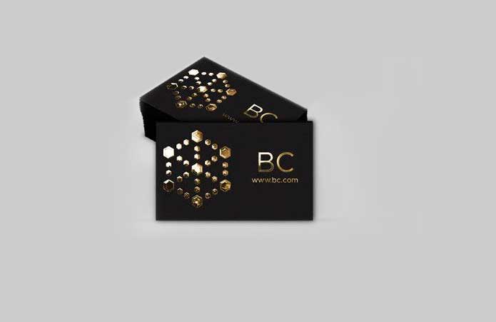 Luxury Business Cards Matte Lamination + Raised Metallic Foil