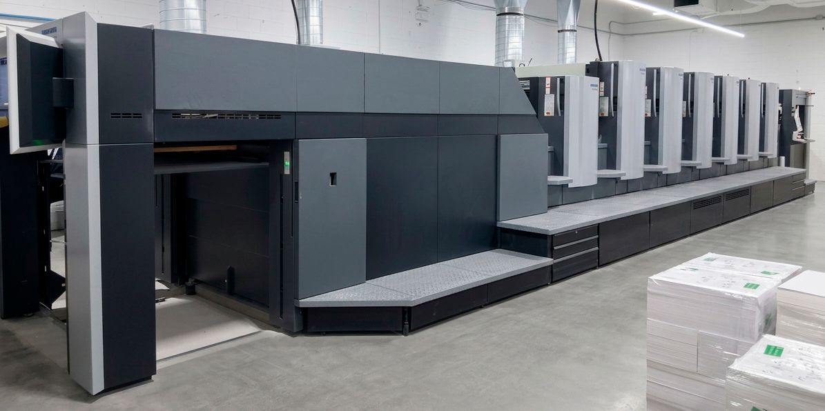 Industrial advanced printing press machinery processing pocket folders