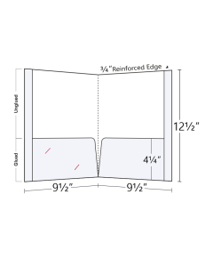 Pocket Folder with Reinforced Edges Unglued at Top