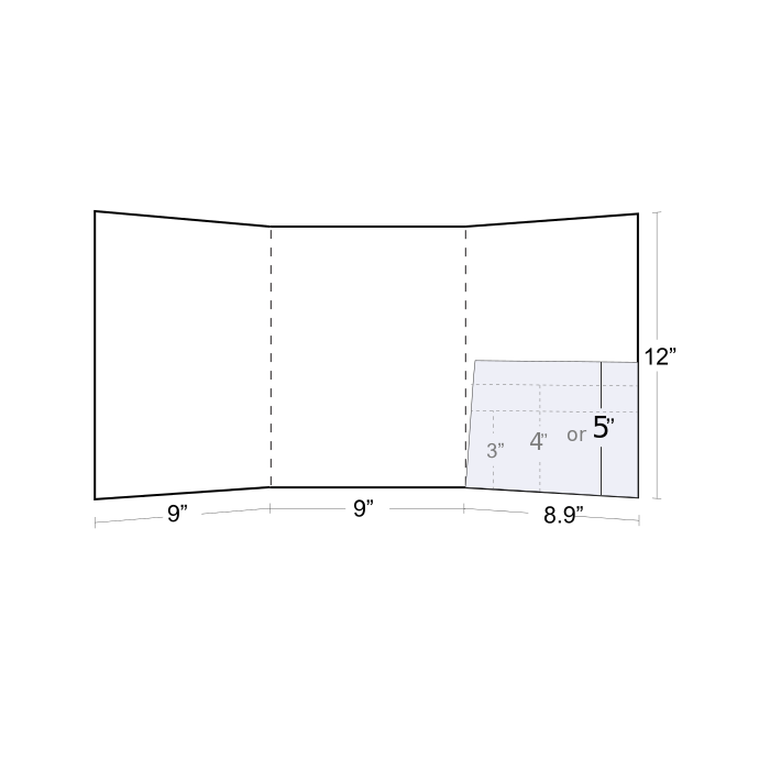 Tri-Panel Pocket Folder With 3 Pockets